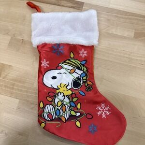 NWOT Peanuts Snoopy And Woodstock Christmas stocking  stocking